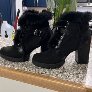 XOXO Raelee Faux Fur Ankle Boots